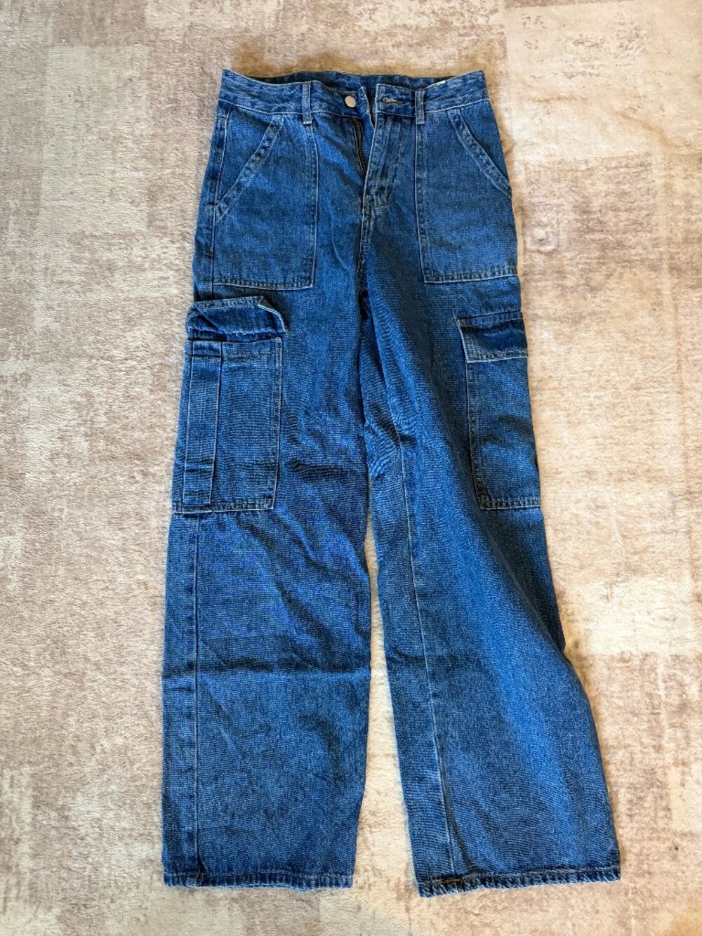 Women’s Cargo Wide‑Leg Jeans Size Small